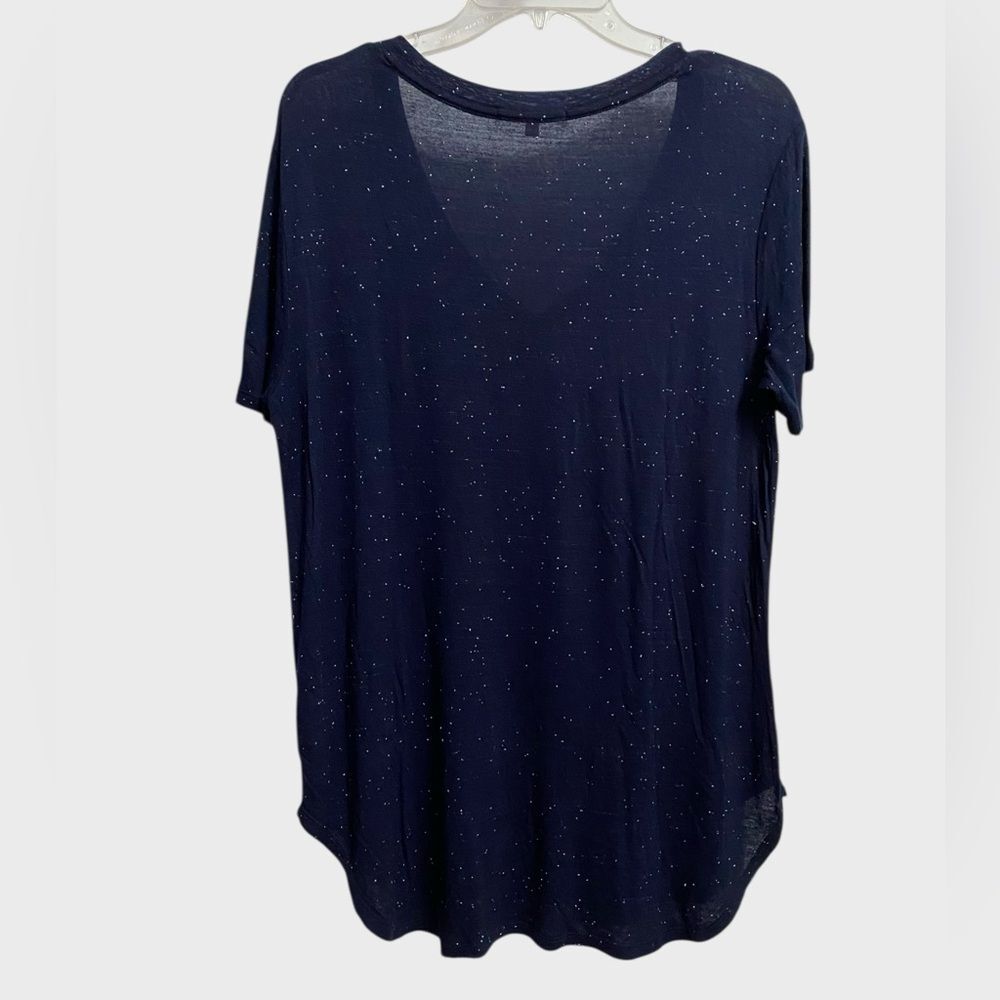 Anthropologie Pure + Good Oversized V-Neck Shirt Women's M Short Sleeve Comfy - Picture 8 of 13